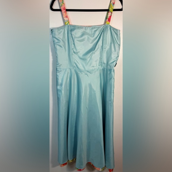 Ralph Lauren Floral Midi Dress - Green and Pink - Picture 15 of 15